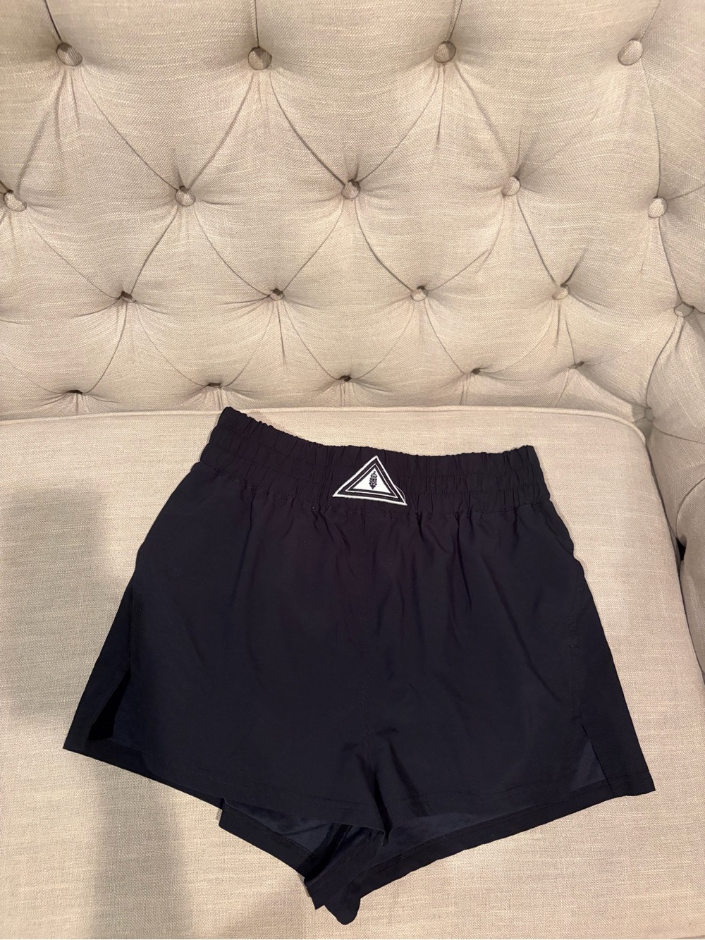 FP Movement by Free People Black Athletic Shorts with Triangle Logo